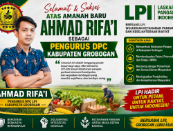 Ahmad Rifa’i Perkuat Barisan LPI di Grobogan, Siap Kawal Ketahanan Pangan dan Pemberdayaan Masyarakat